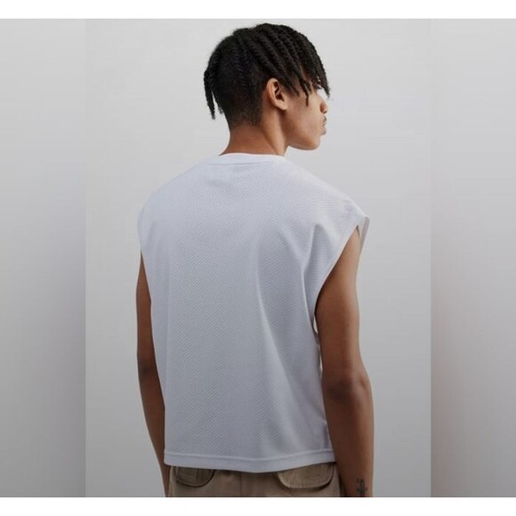 NIKE SWIM Crop Tank Men's XL White Mesh Boxy Hydroguard Tee Urban Outfitters NWT - Picture 10 of 11